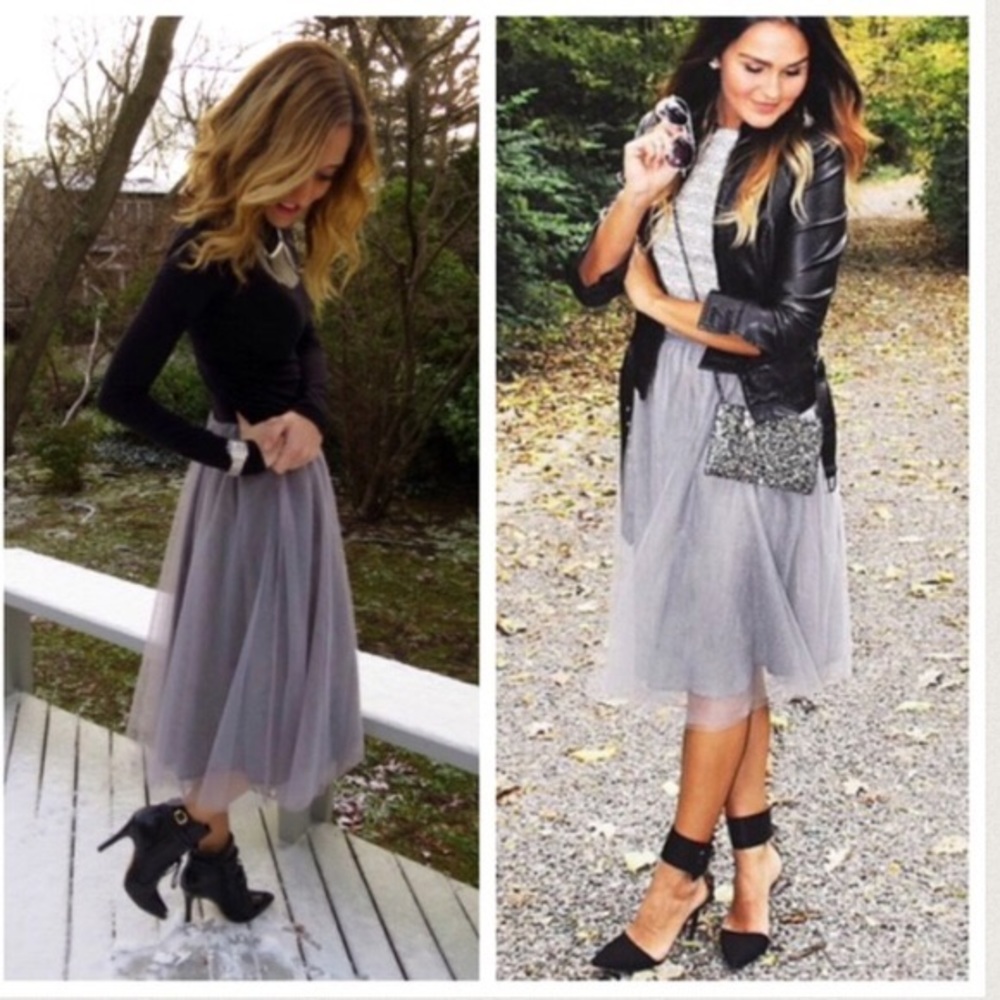 Neverwon LC gray tulle skirt